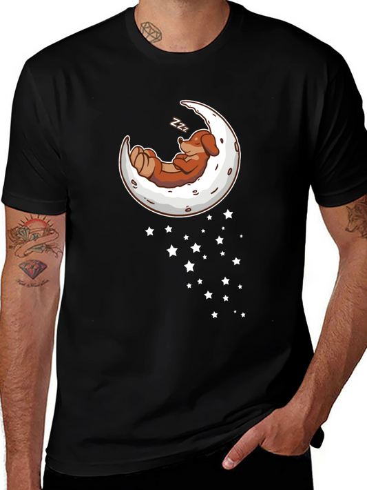 Dachshund Moon Sleep T-Shirt