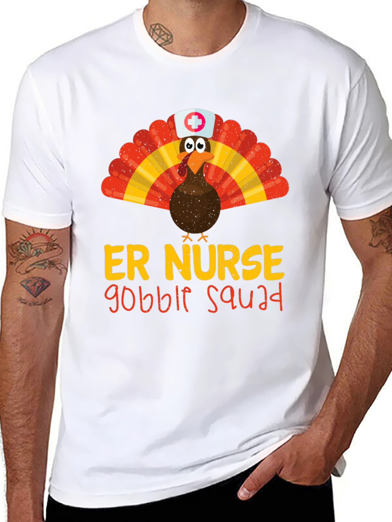 ER Nurse Gobble Squad Thanksgiving T-Shirt