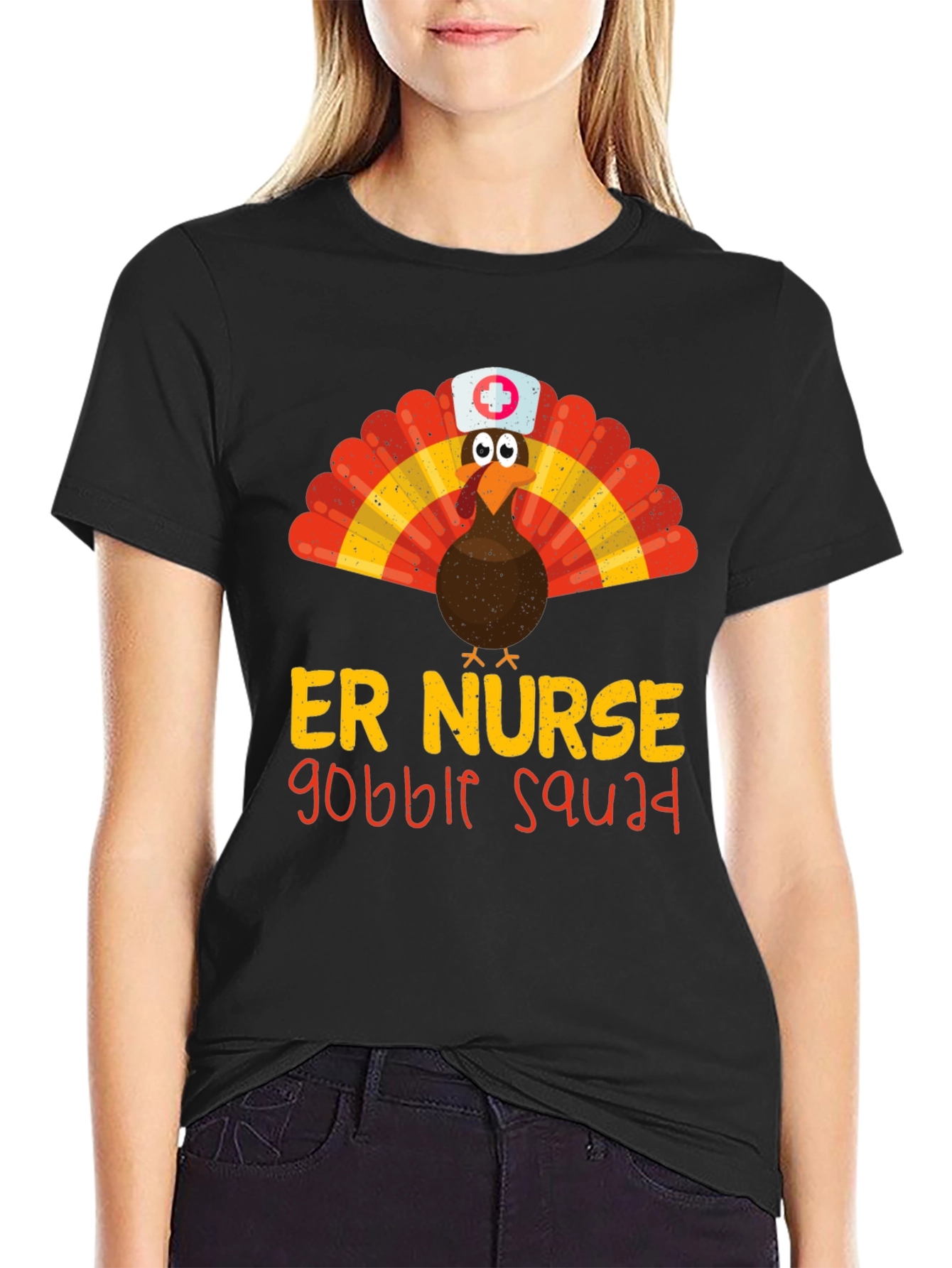 ER Nurse Gobble Squad Thanksgiving T-Shirt