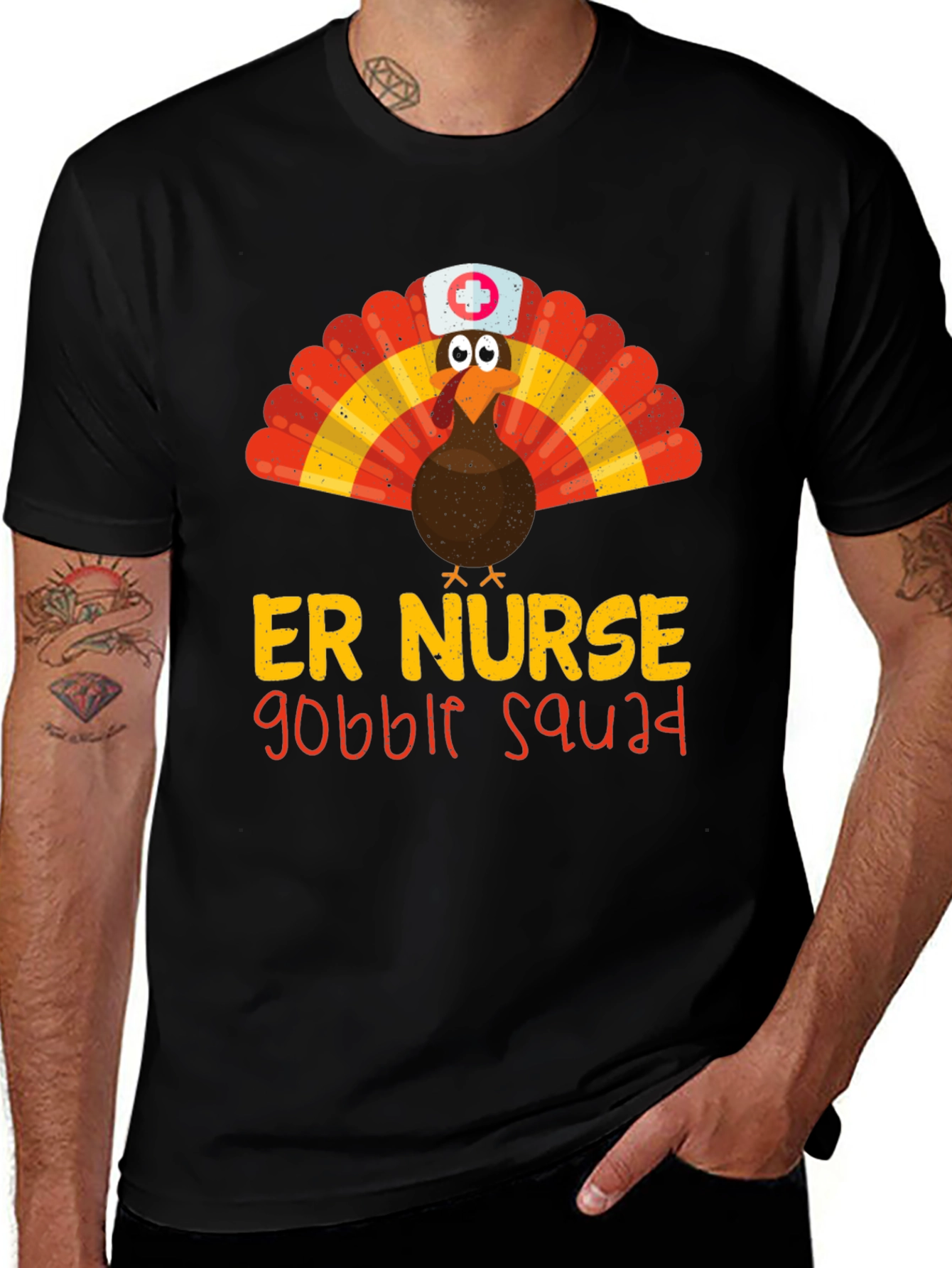 ER Nurse Gobble Squad Thanksgiving T-Shirt