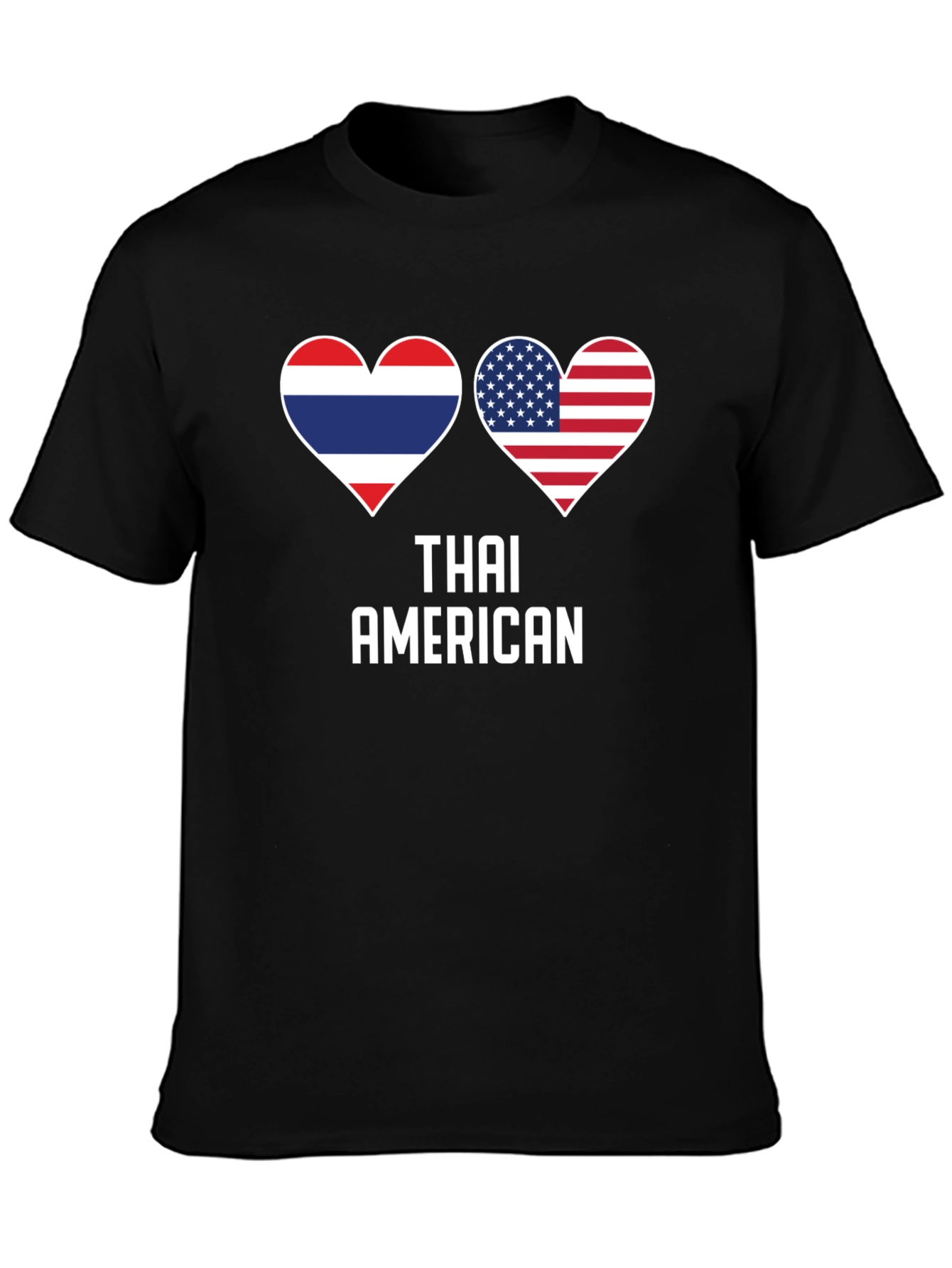 Thai American Flag Heart T-Shirt