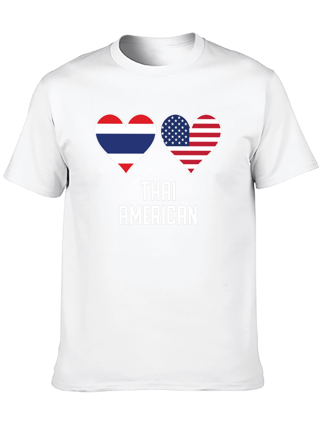 Thai American Flag Heart T-Shirt