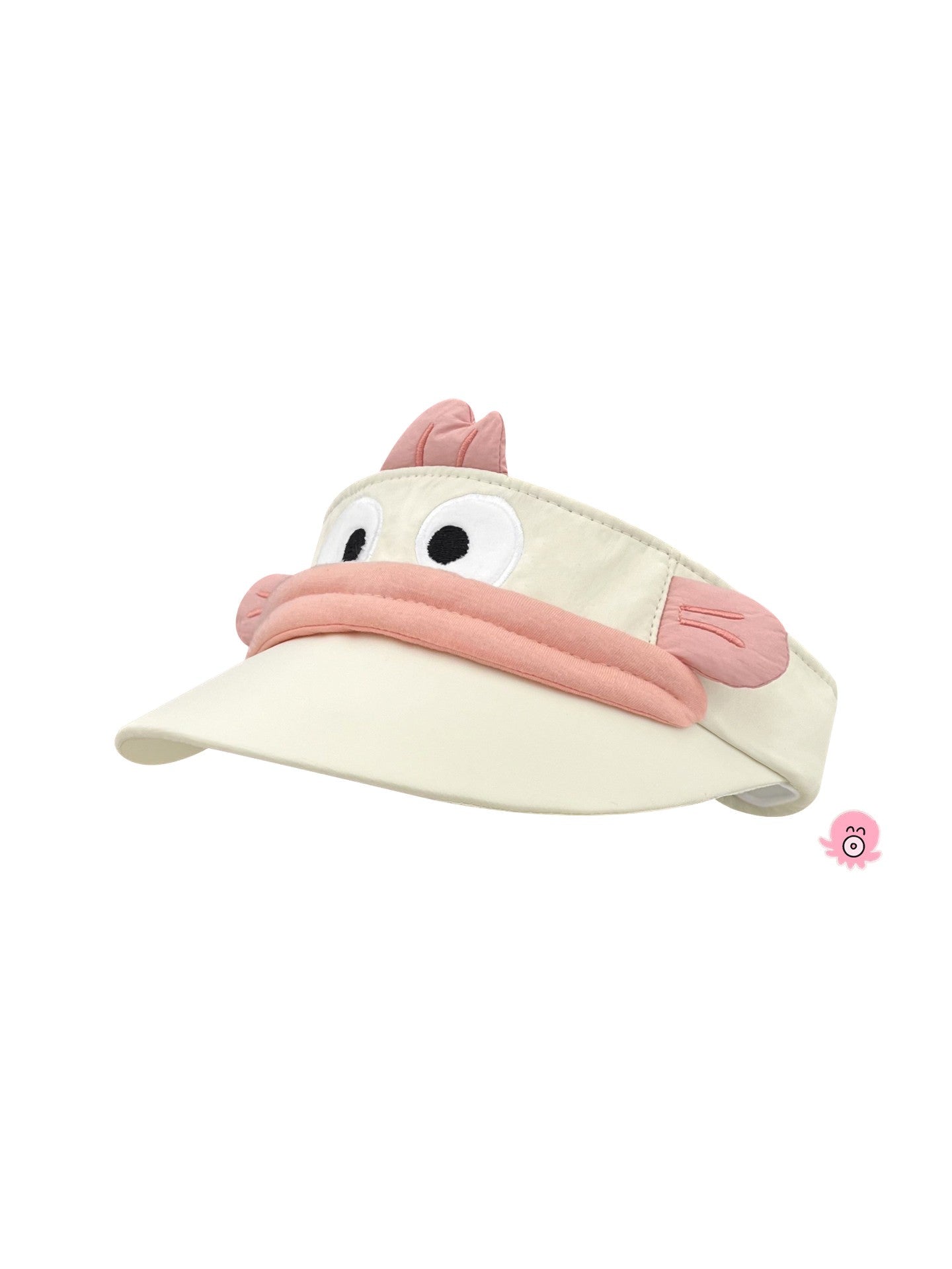 Cartoon Fish Design Open Top Visor Hat Quick Dry Sun Protection