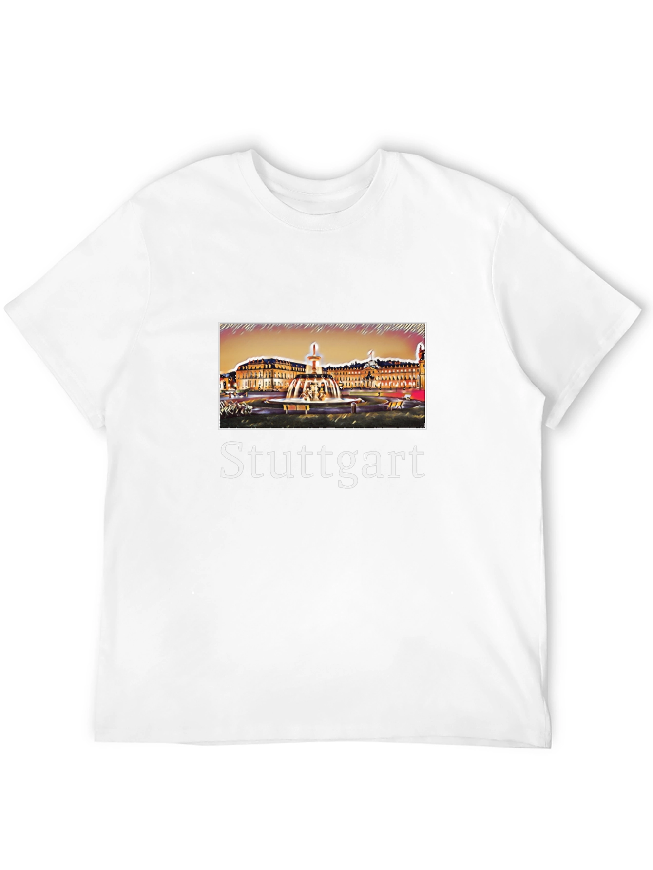 Stuttgart Germany T-Shirt City Fountain