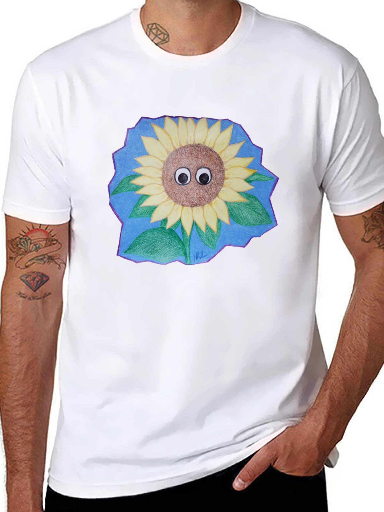 Sunflower Googly Eyes Graphic T-Shirt
