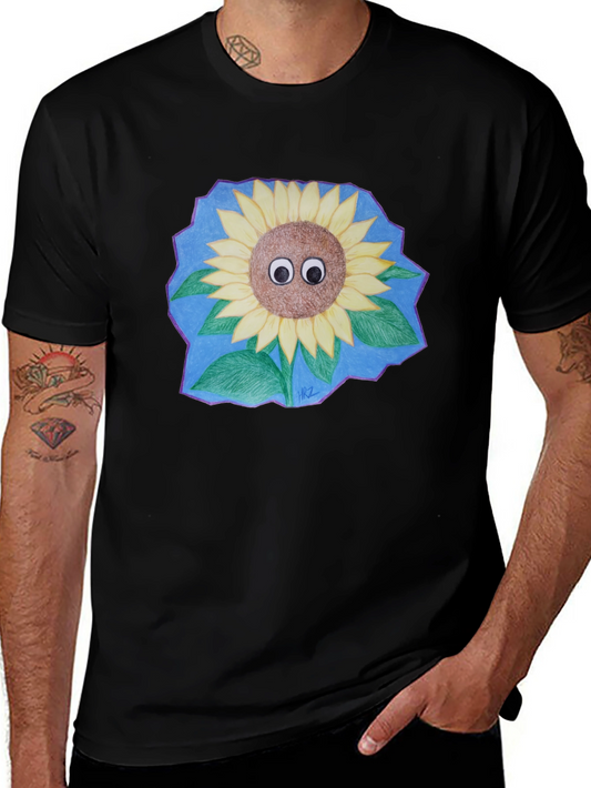 Sunflower Googly Eyes Graphic T-Shirt