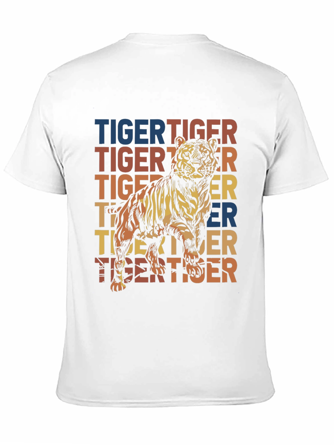 Retro Tiger Graphic Tee - Mens Black T-Shirt