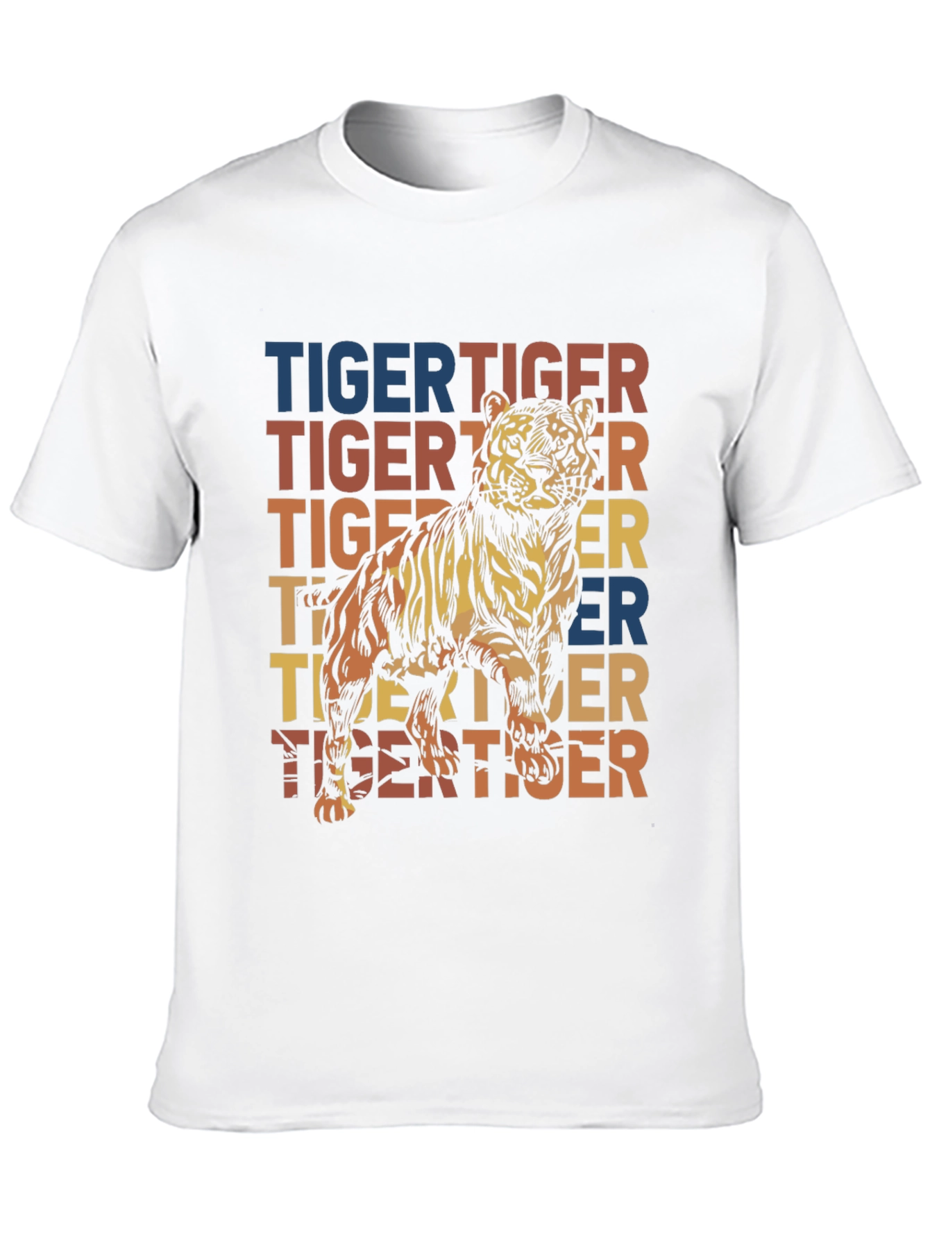 Retro Tiger Graphic Tee - Mens Black T-Shirt