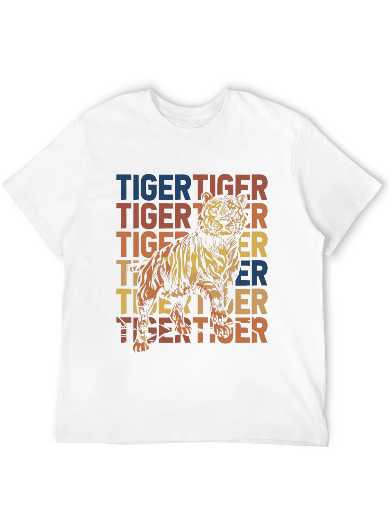 Retro Tiger Graphic Tee - Mens Black T-Shirt