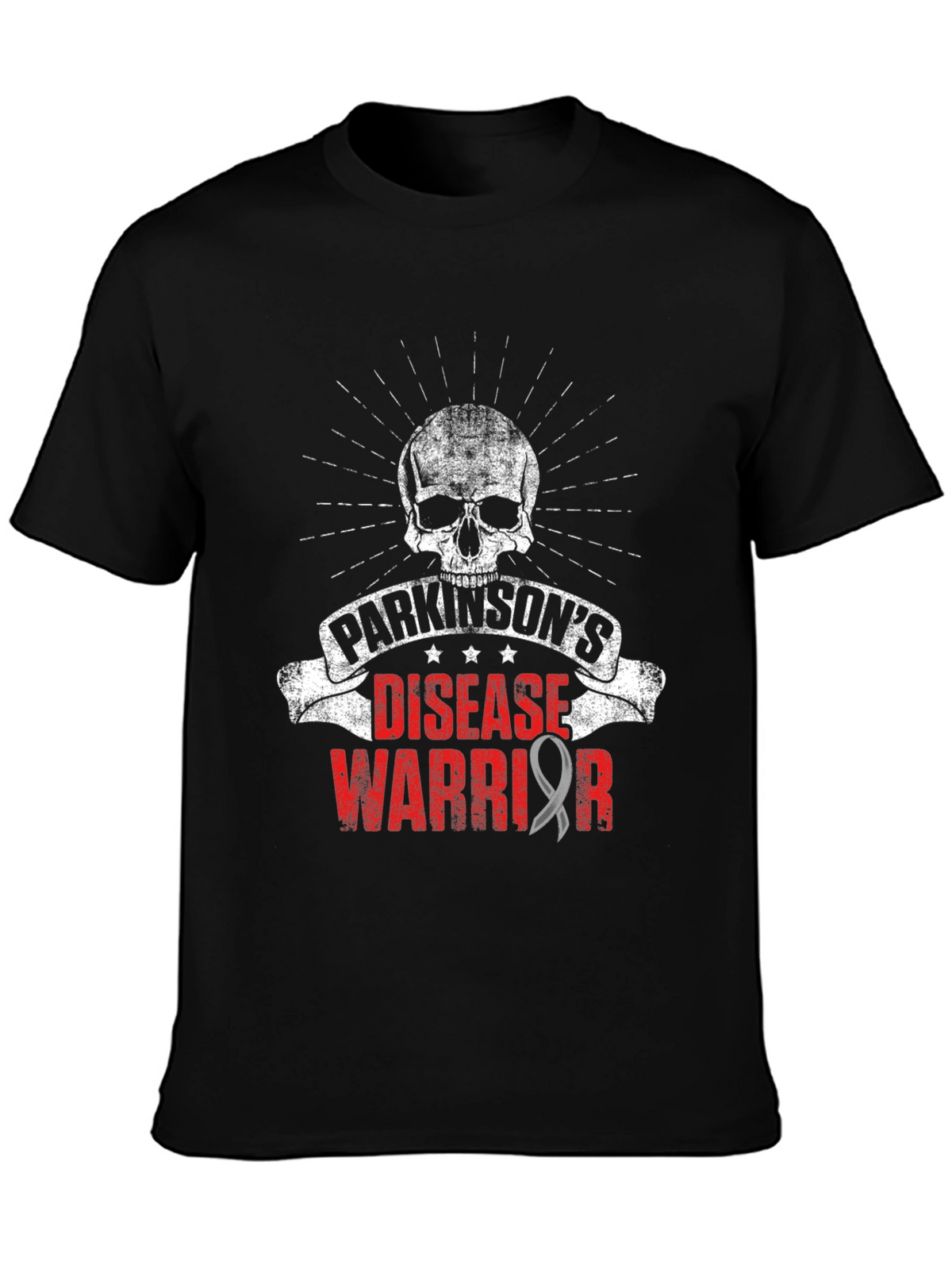 Parkinsons Disease Warrior T-Shirt - Skull Design