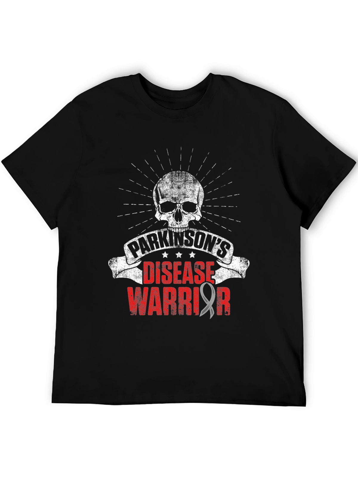 Parkinsons Disease Warrior T-Shirt - Skull Design