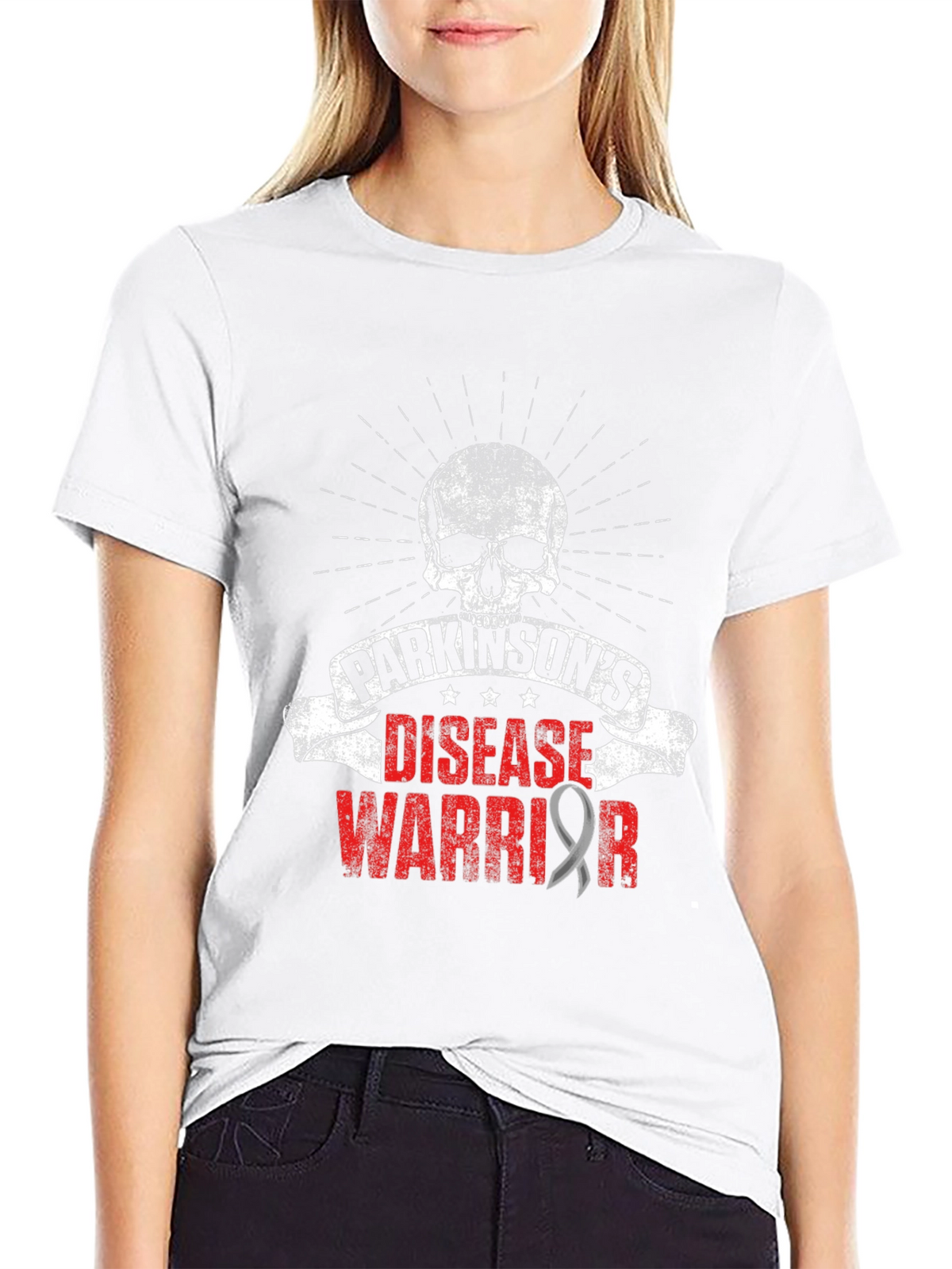Parkinsons Disease Warrior T-Shirt - Skull Design