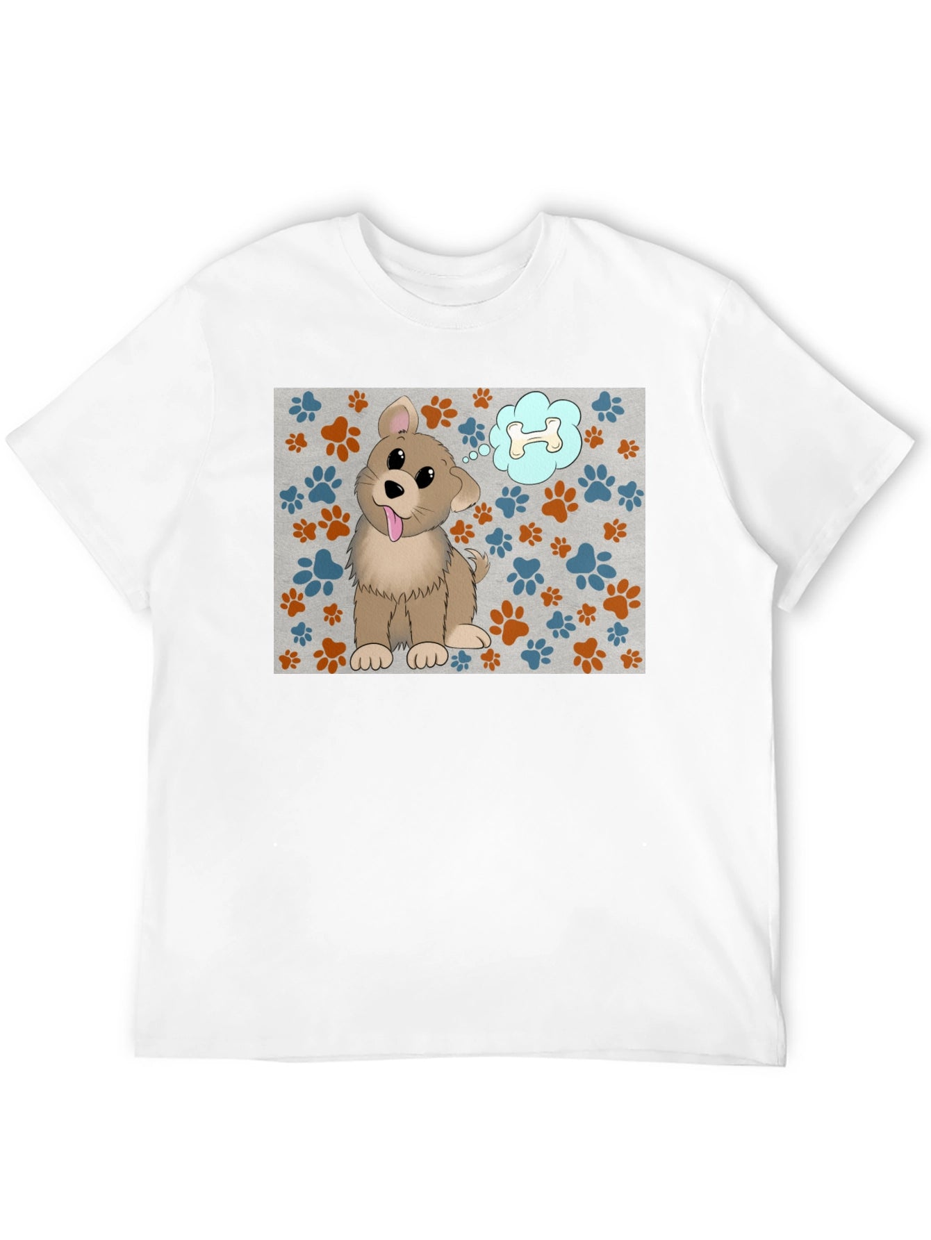 Dog Bone Dream T-Shirt - Cartoon Pet Graphic Tee