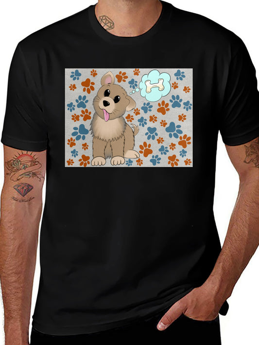 Dog Bone Dream T-Shirt - Cartoon Pet Graphic Tee