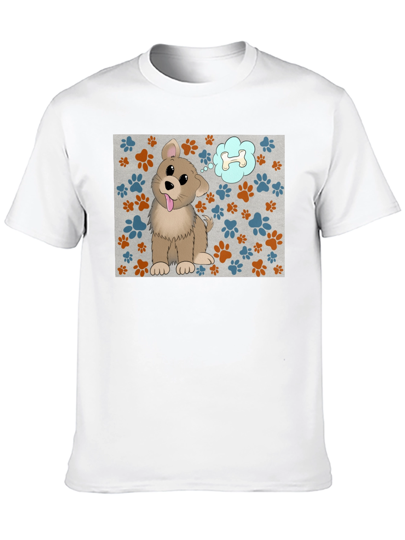 Dog Bone Dream T-Shirt - Cartoon Pet Graphic Tee