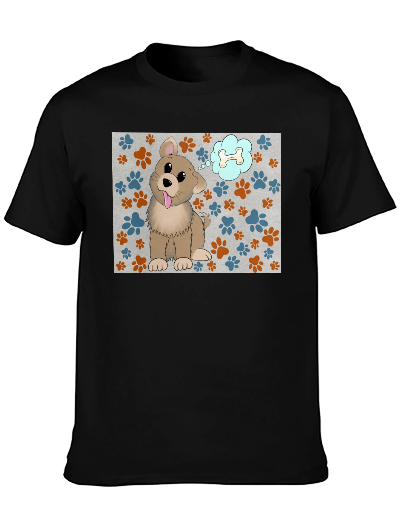 Dog Bone Dream T-Shirt - Cartoon Pet Graphic Tee