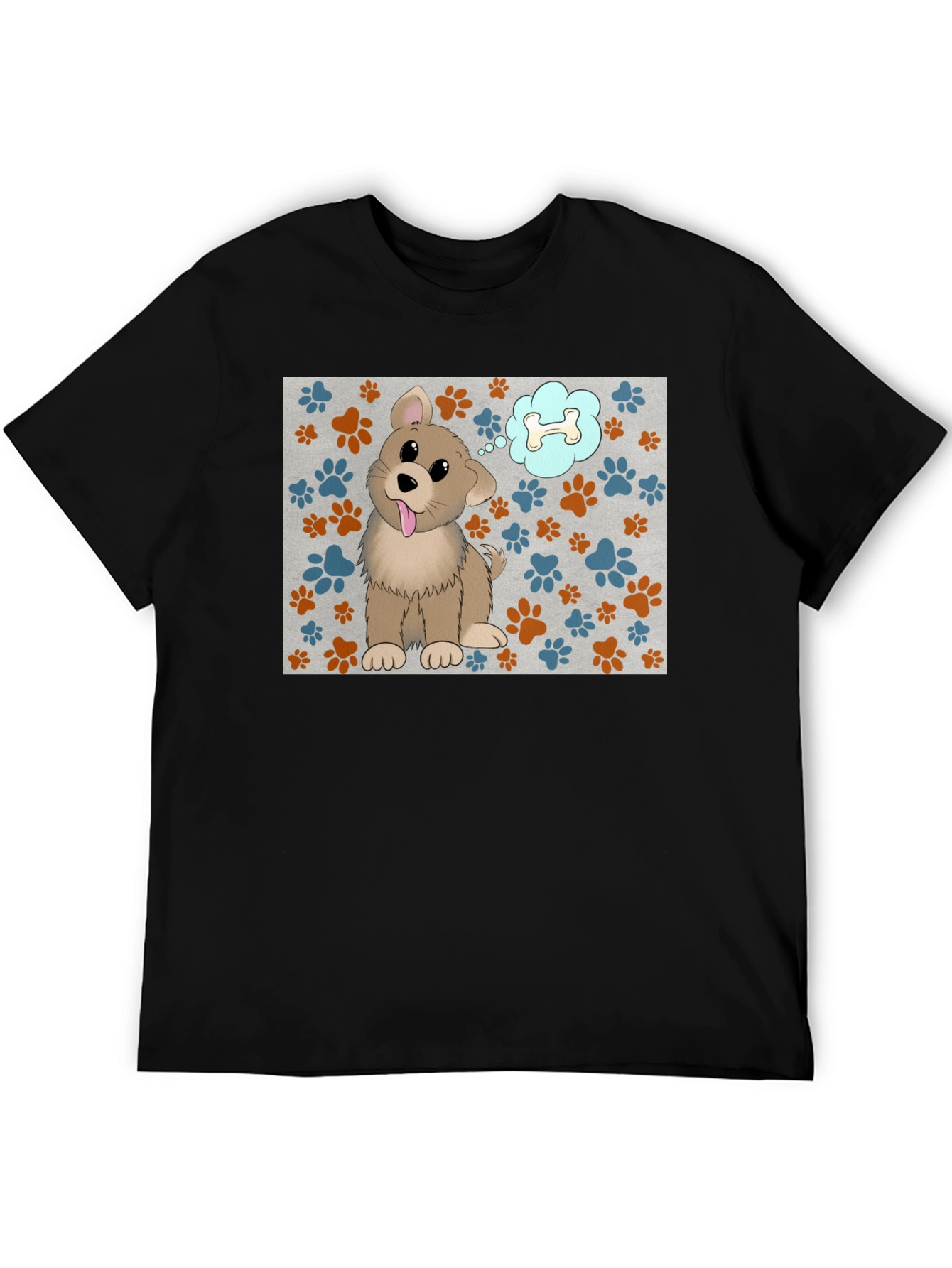 Dog Bone Dream T-Shirt - Cartoon Pet Graphic Tee