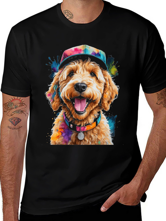 Dog Lover Tee: Doodle with Colorful Hat