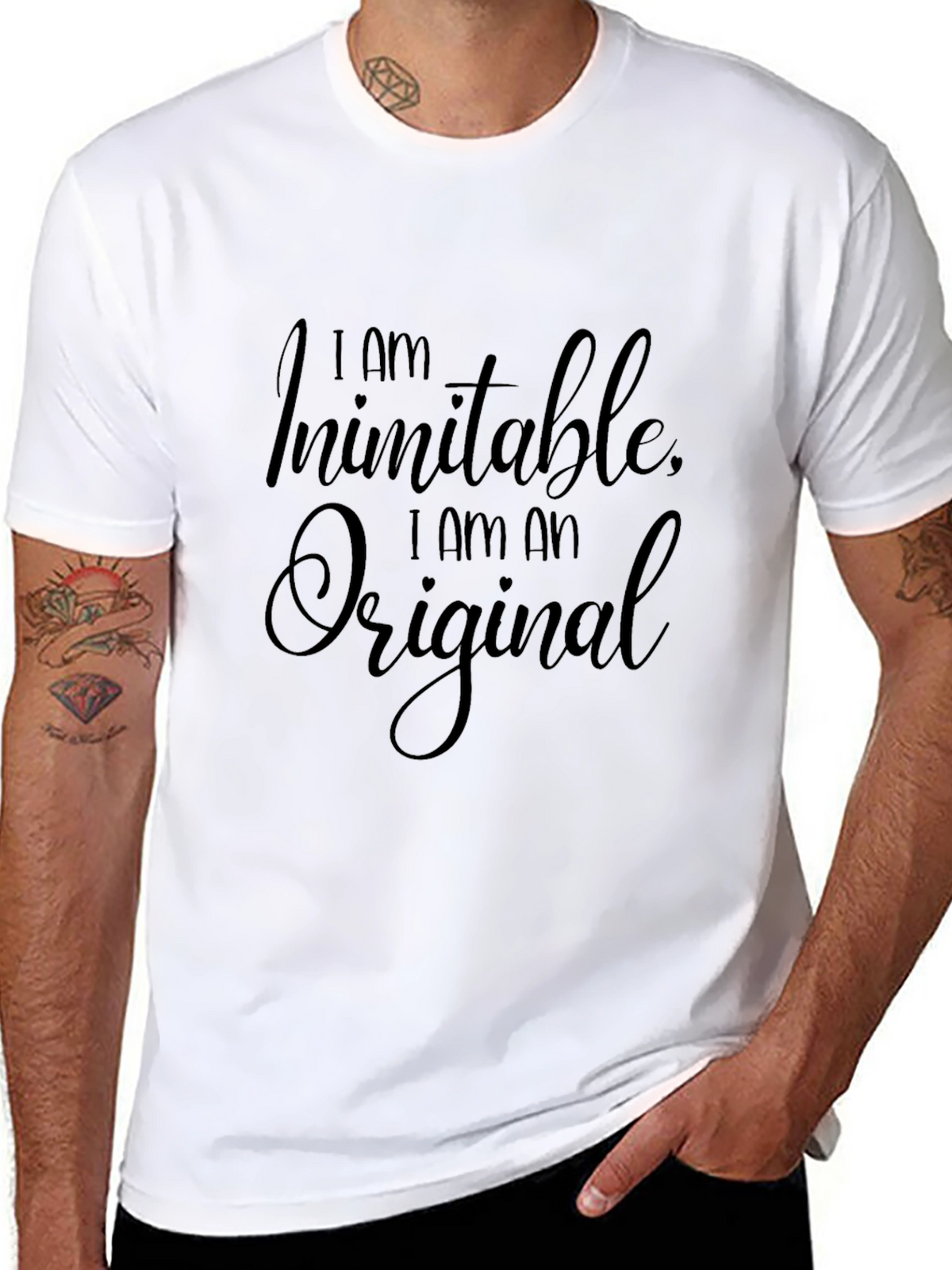 Inimitable Original Black Graphic T-Shirt