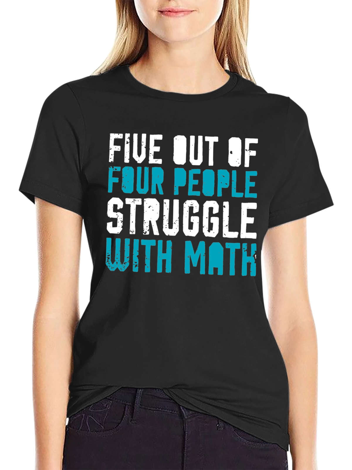 Funny Math T-Shirt: Five Out of Four People
