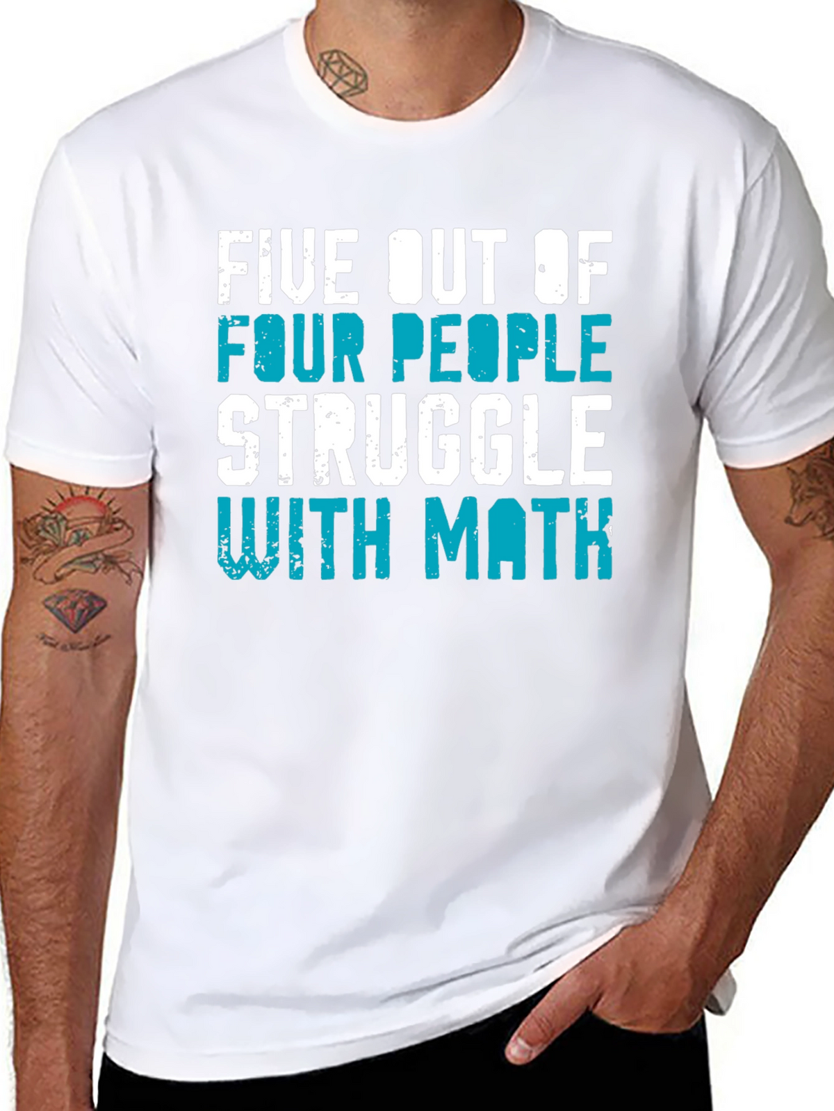 Funny Math T-Shirt: Five Out of Four People
