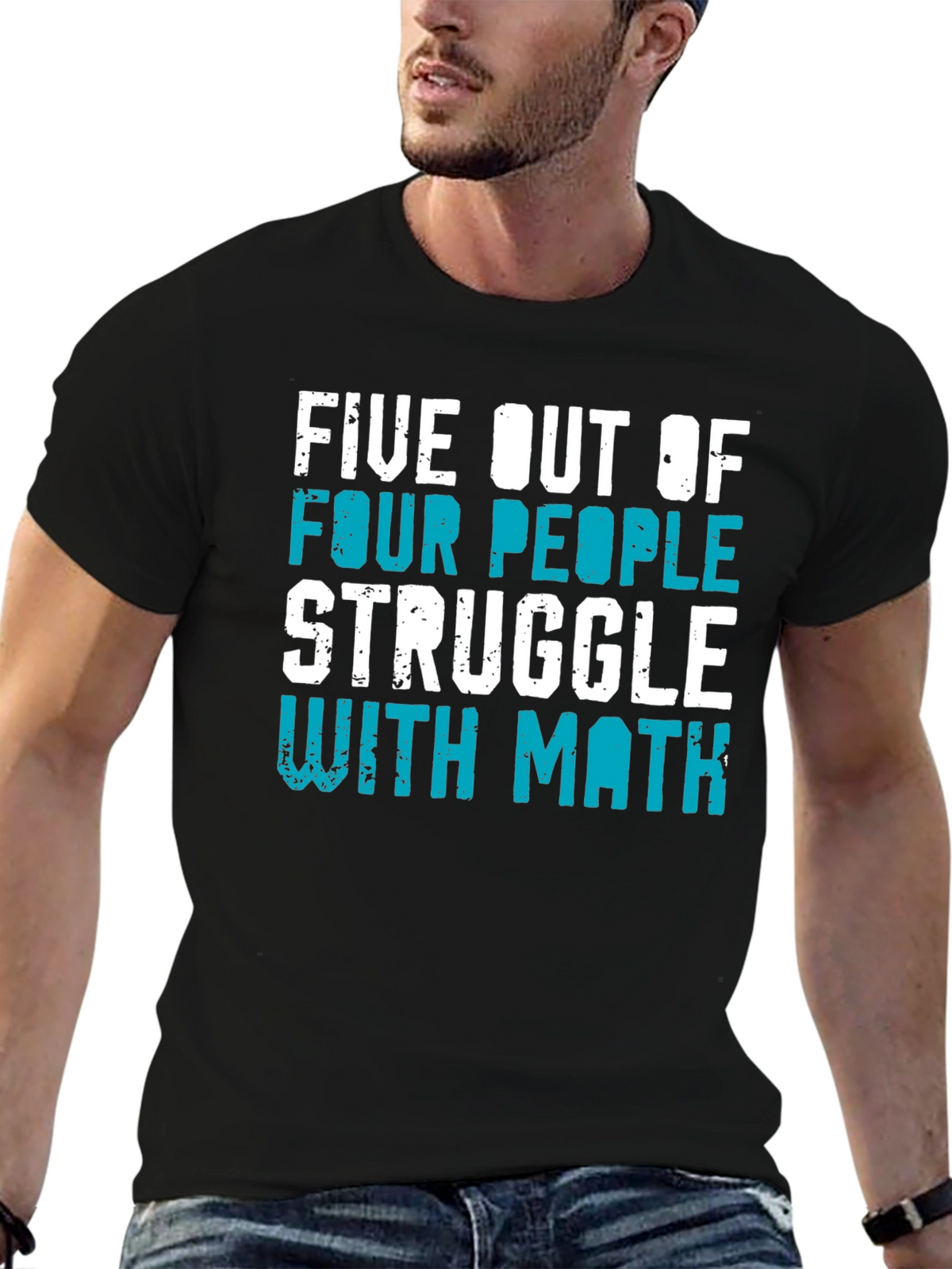 Funny Math T-Shirt: Five Out of Four People
