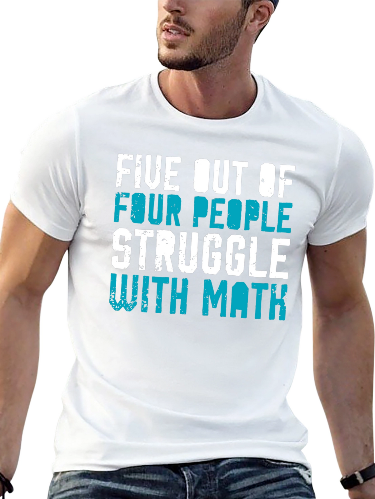 Funny Math T-Shirt: Five Out of Four People