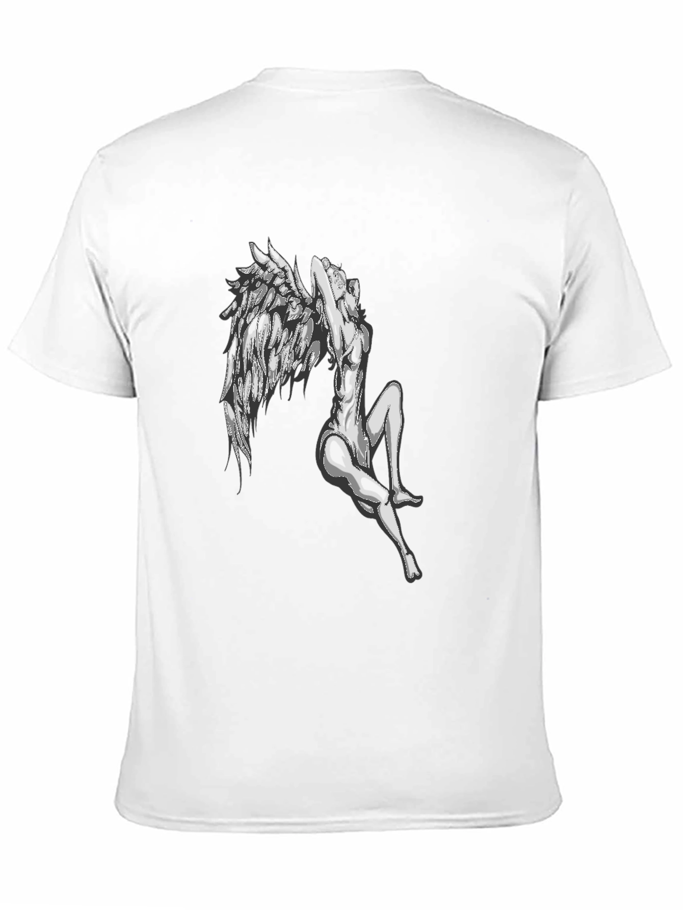 Winged Angel Graphic T-Shirt - Black Cotton Tee