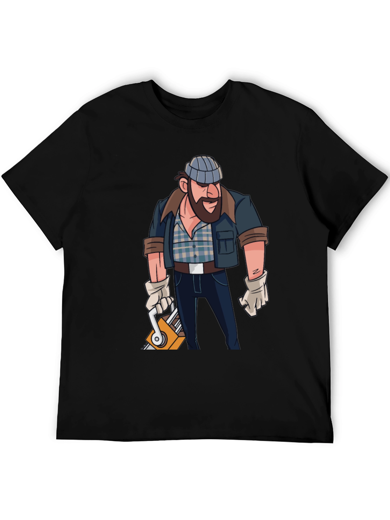 Lumberjack Cartoon Graphic T-Shirt