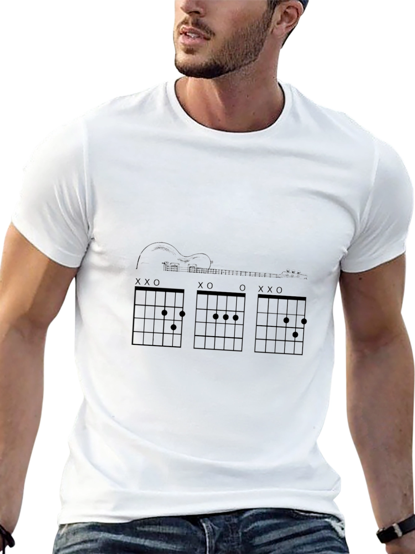 Guitar Chords Graphic Tee - Music Lover T-Shirt