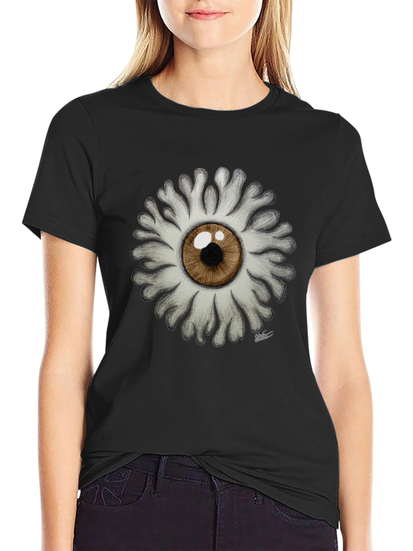 Eye Flower Graphic T-Shirt - Unique Design!