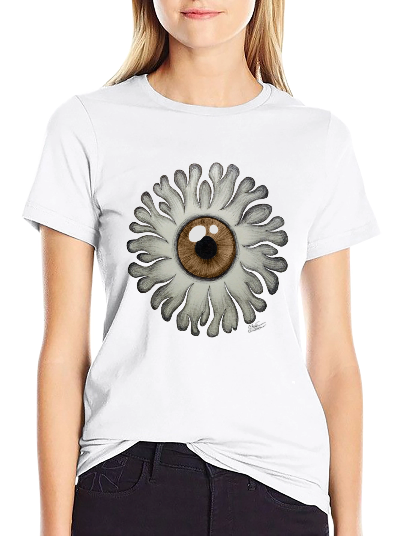 Eye Flower Graphic T-Shirt - Unique Design!