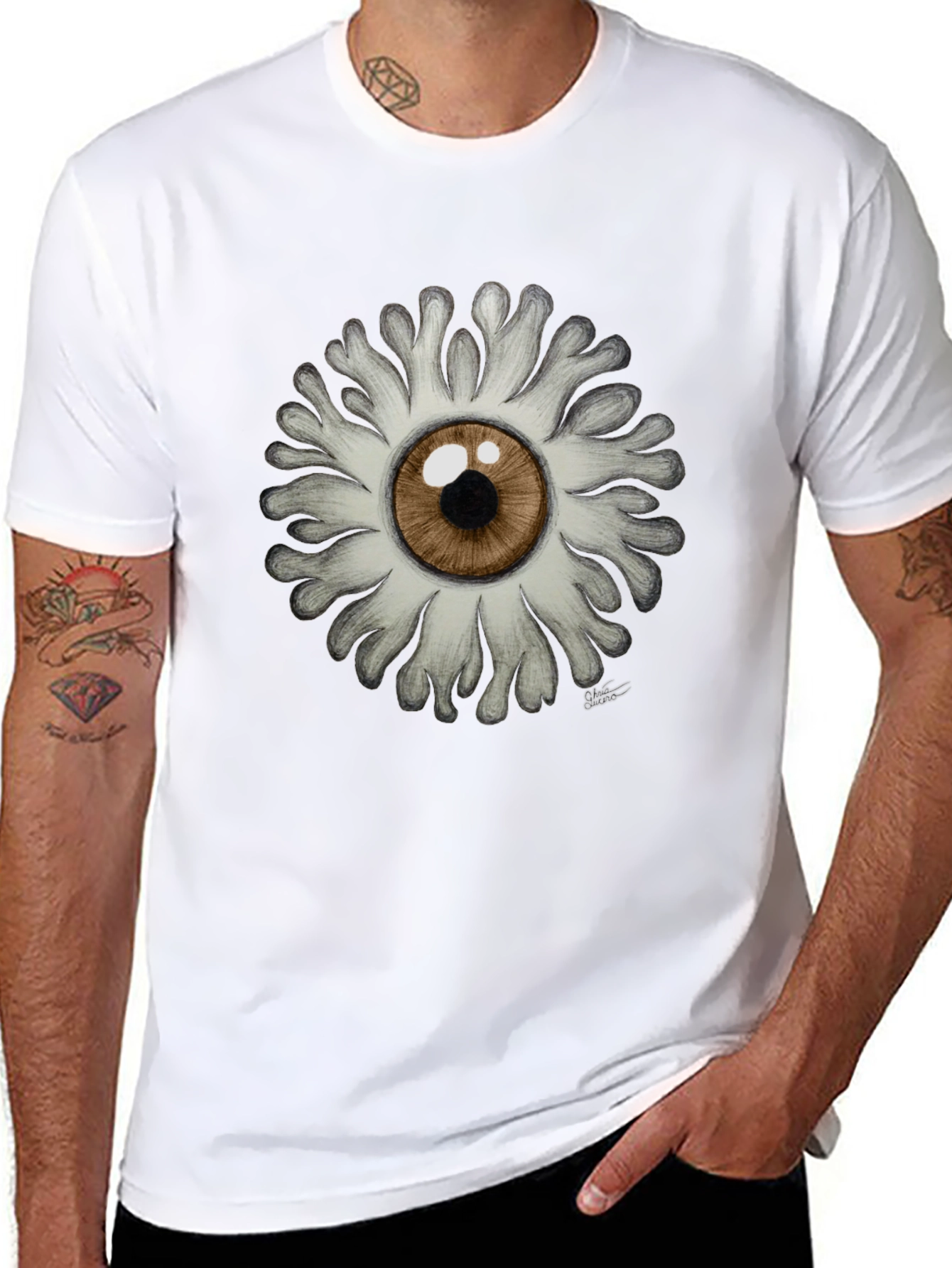 Eye Flower Graphic T-Shirt - Unique Design!