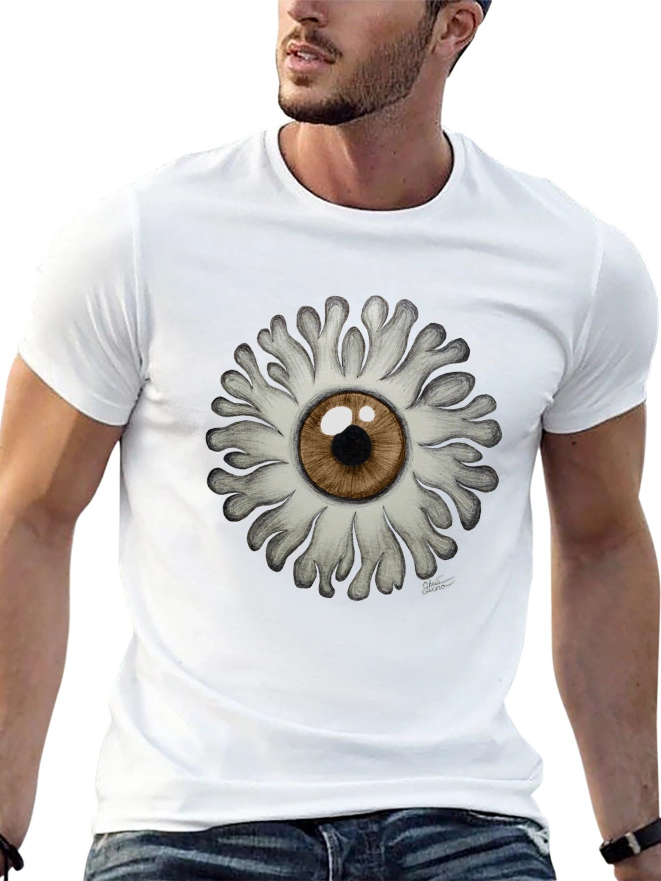 Eye Flower Graphic T-Shirt - Unique Design!