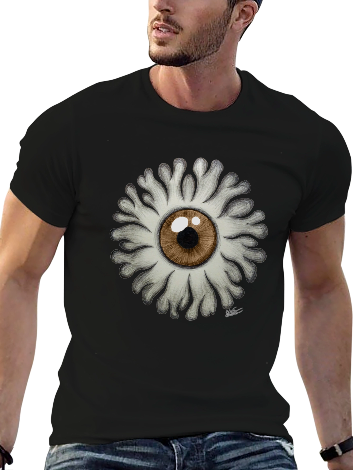 Eye Flower Graphic T-Shirt - Unique Design!