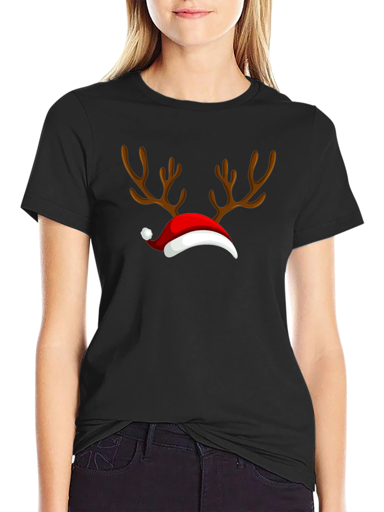 Christmas Reindeer Antlers T-Shirt
