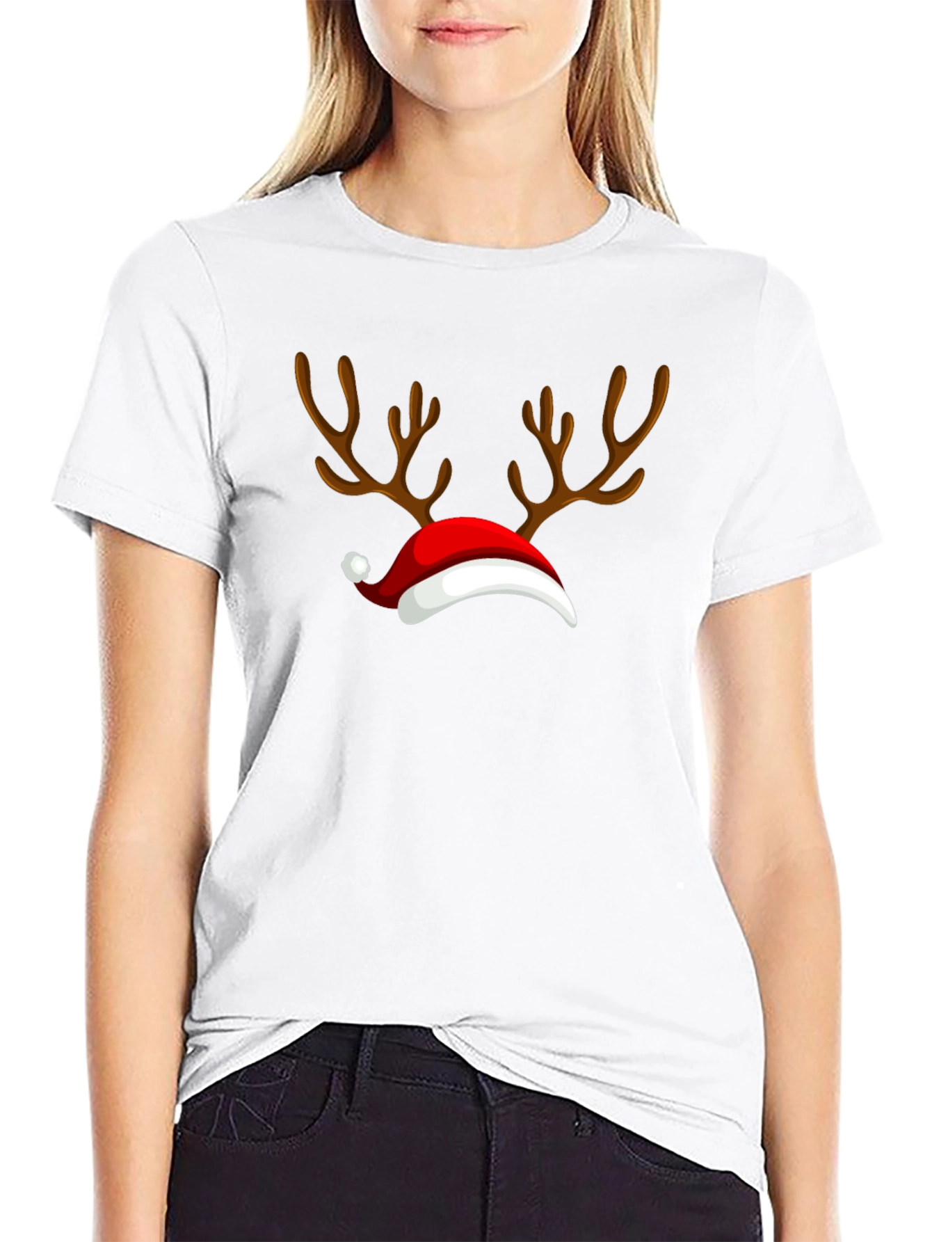 Christmas Reindeer Antlers T-Shirt
