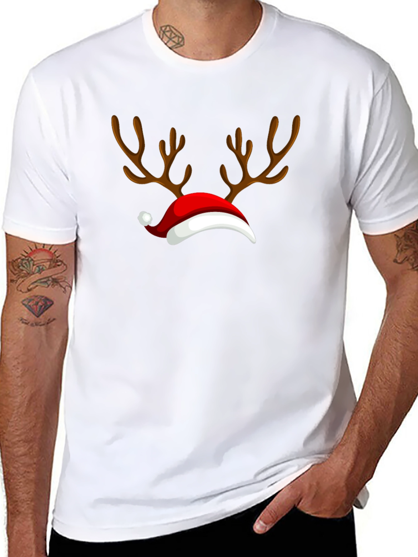 Christmas Reindeer Antlers T-Shirt