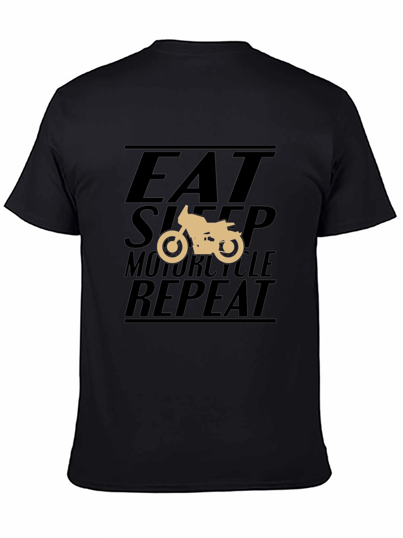 Eat Sleep Motorcycle Repeat Black T-Shirt
