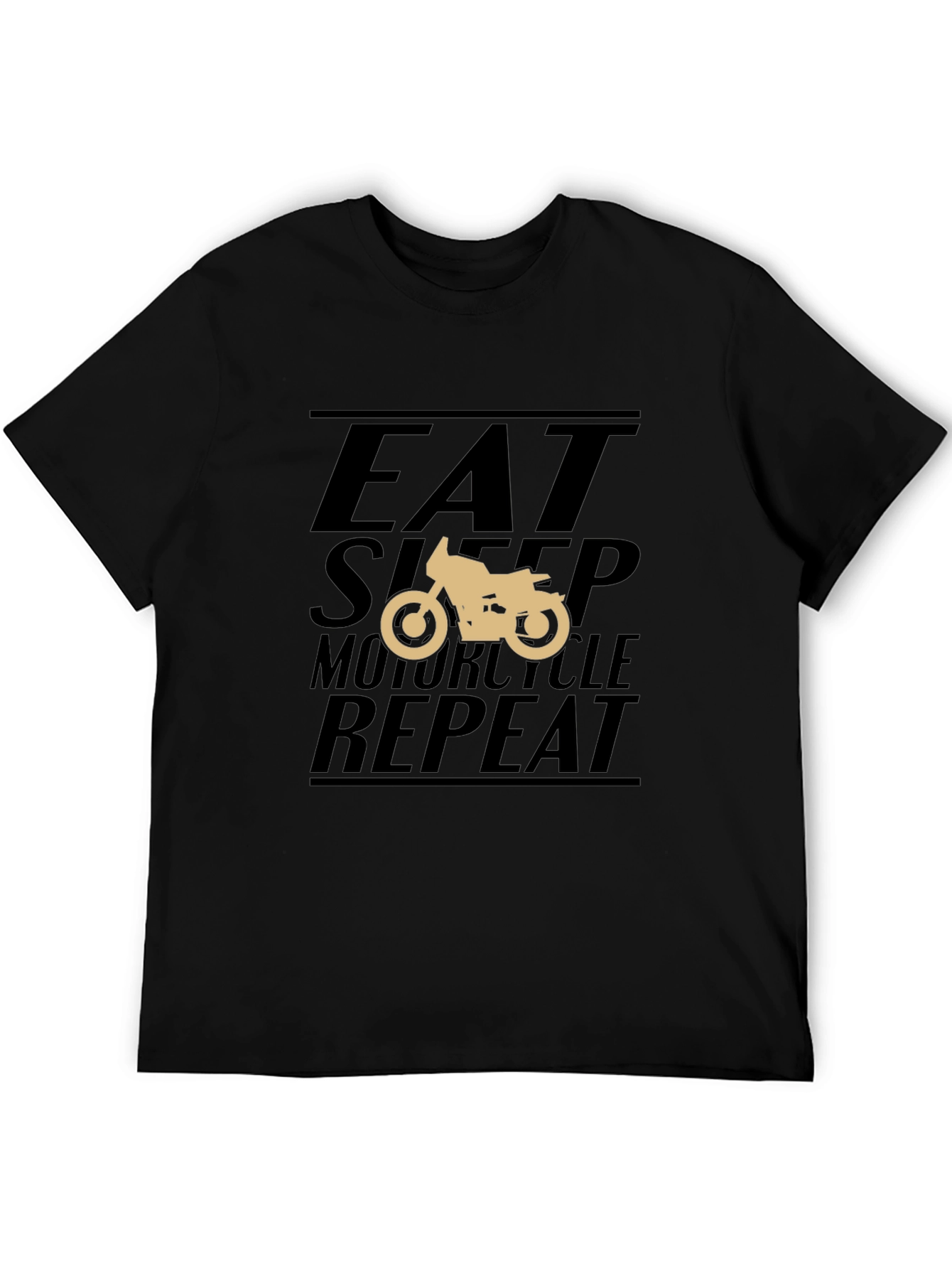 Eat Sleep Motorcycle Repeat Black T-Shirt