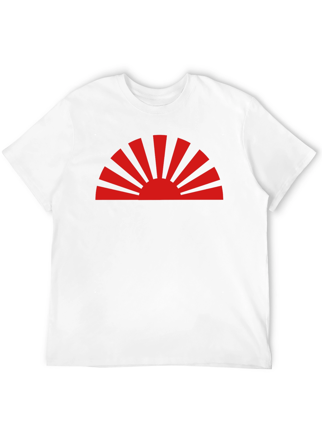 Rising Sun Graphic Tee - Black Cotton Casual Shirt