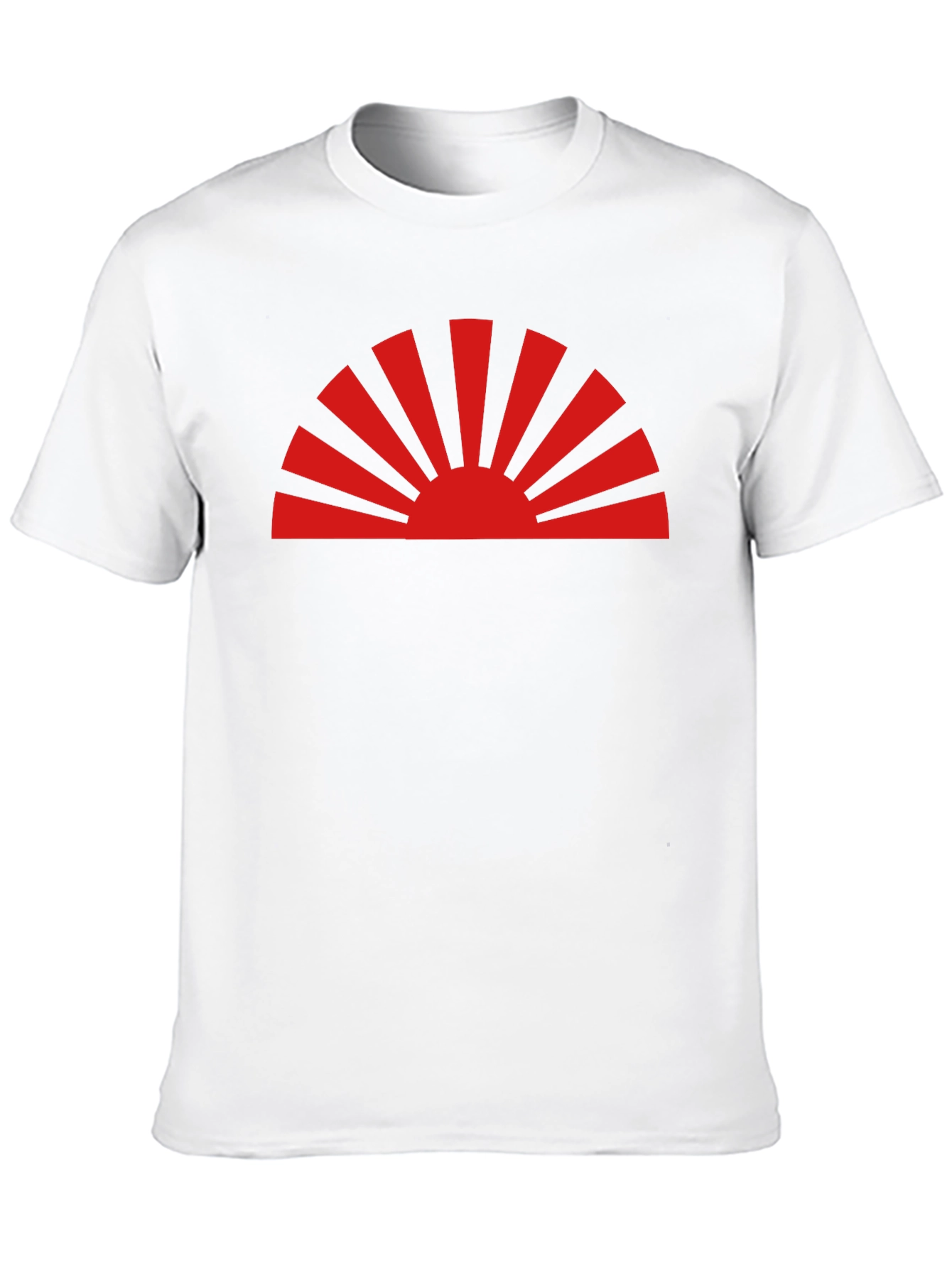 Rising Sun Graphic Tee - Black Cotton Casual Shirt