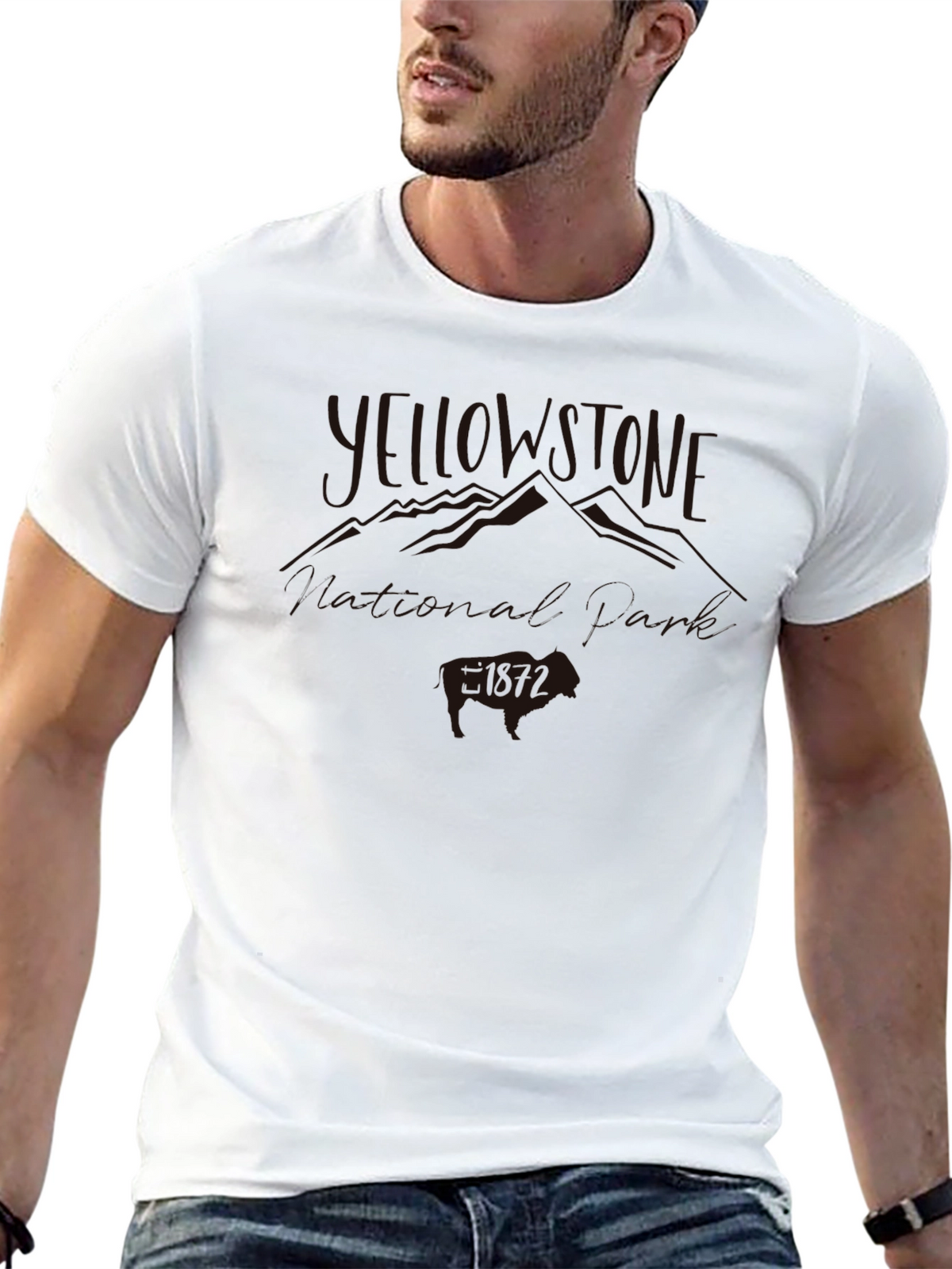 Mens Black Graphic T-Shirt