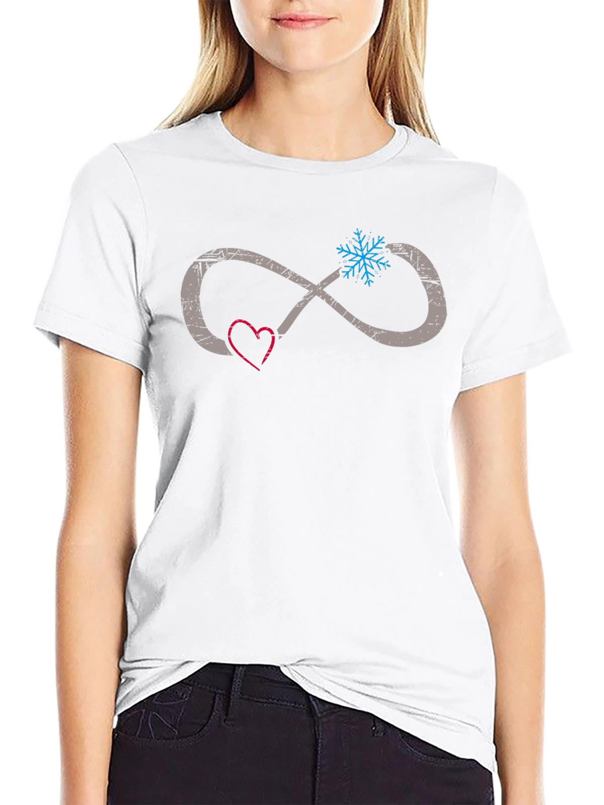 Infinity Love Snowflake Graphic Tee