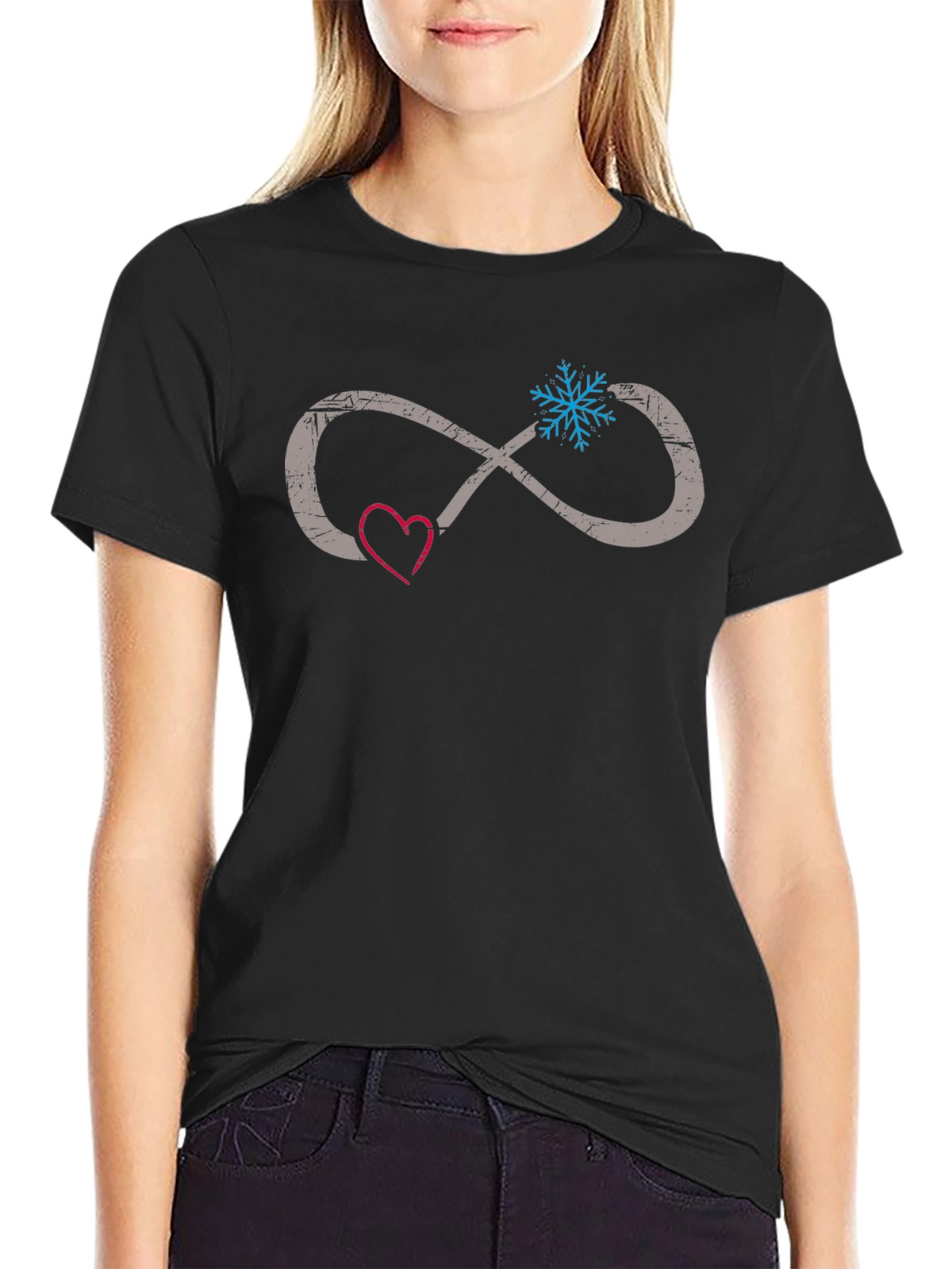 Infinity Love Snowflake Graphic Tee
