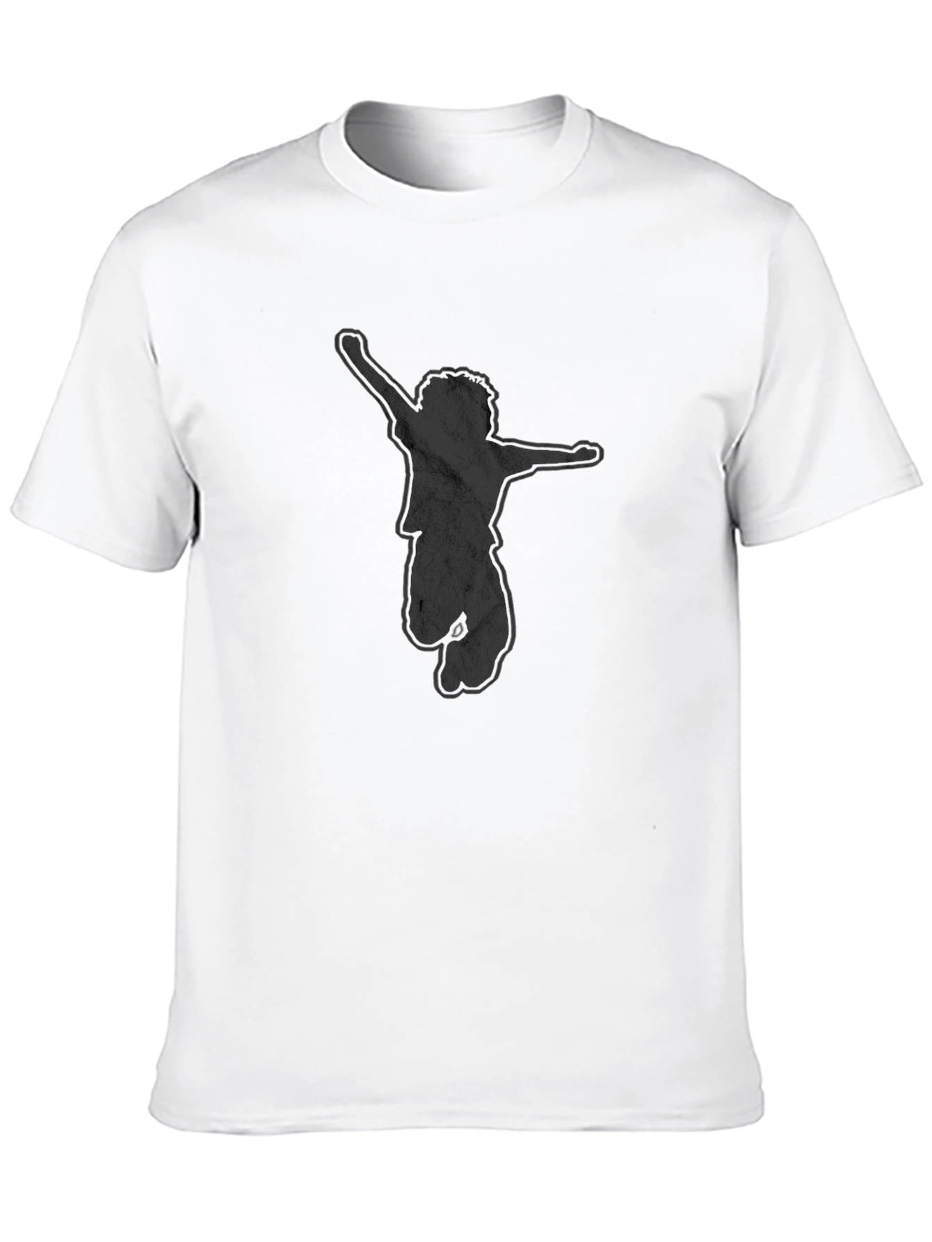 Silhouette Jump Graphic Tee - Black Cotton