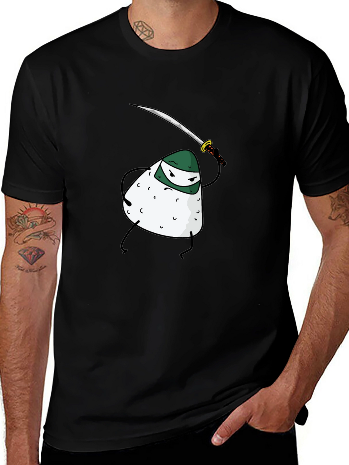 Ninja Onigiri Funny Graphic T-Shirt