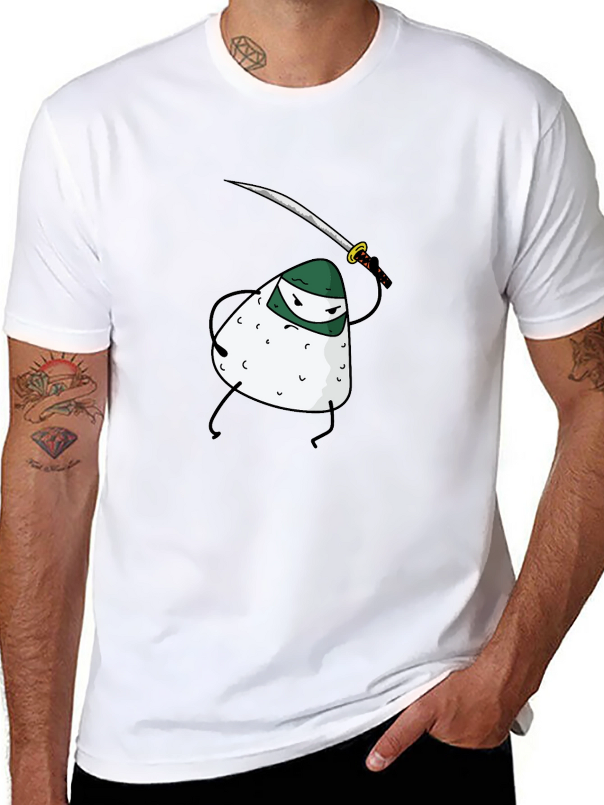 Ninja Onigiri Funny Graphic T-Shirt