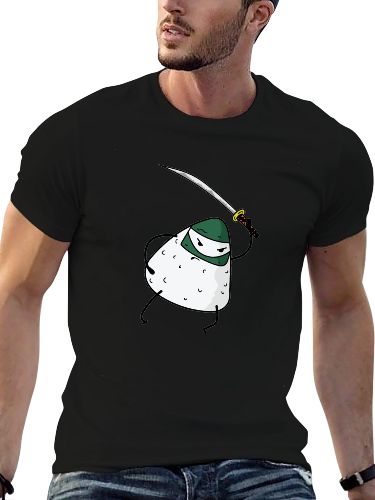Ninja Onigiri Funny Graphic T-Shirt