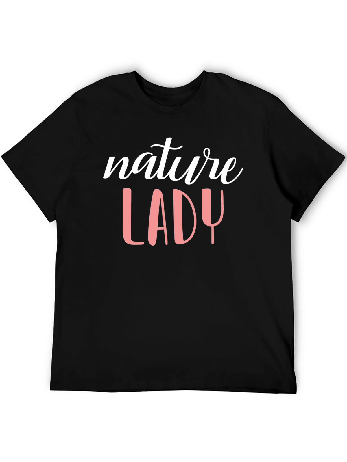 Nature Lady Graphic Tee - Black Cotton T-Shirt